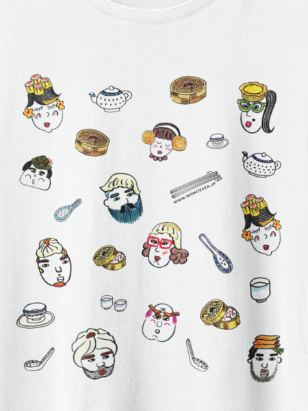 大茶飯 - 点心家族 Tシャツ(白)