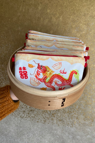 Happy Dragon Pouch Bag