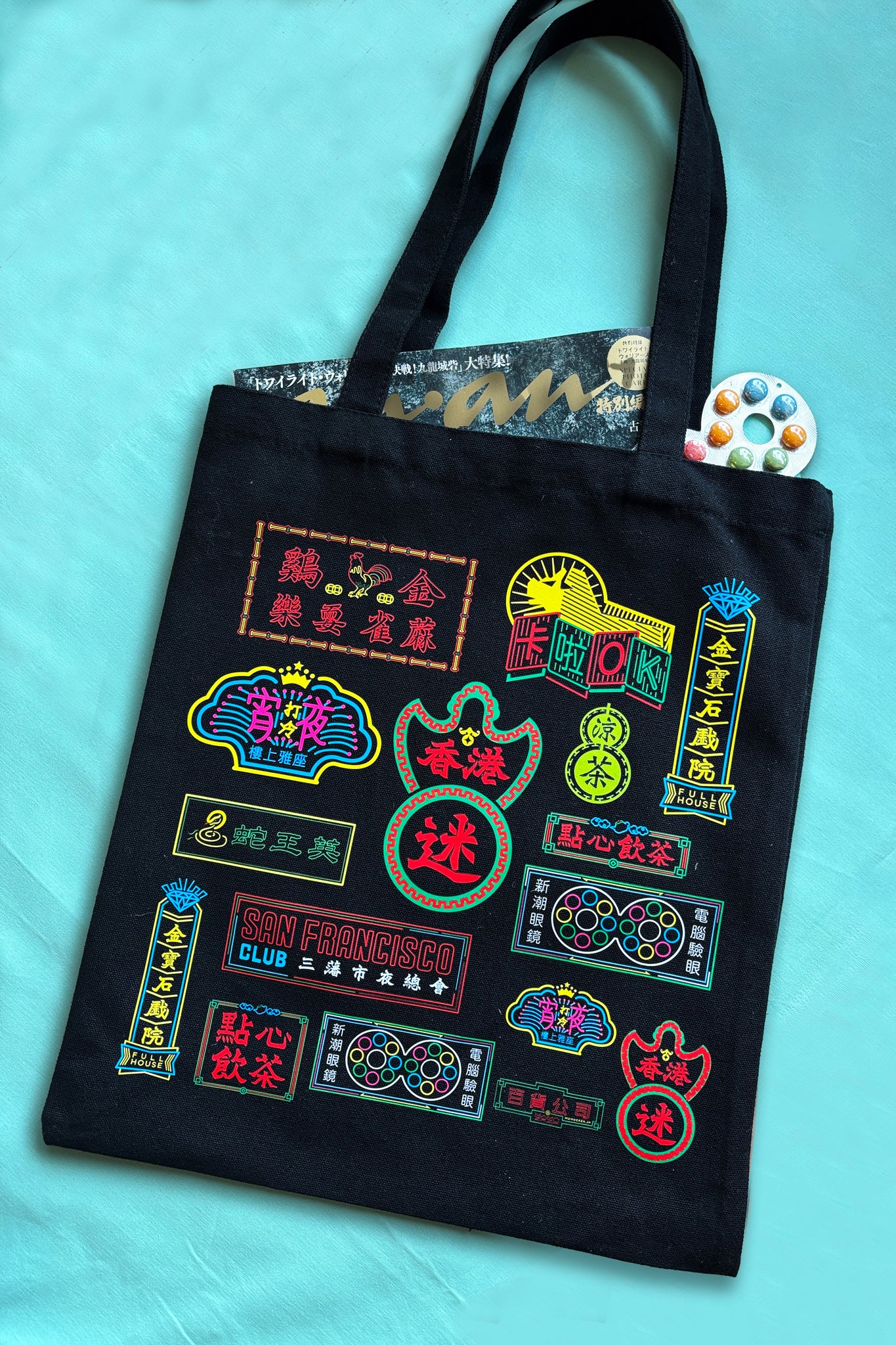 HK Neon Signs Tote Bag – MOMOZAZA